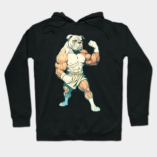 Muscular dog boxing Hoodie